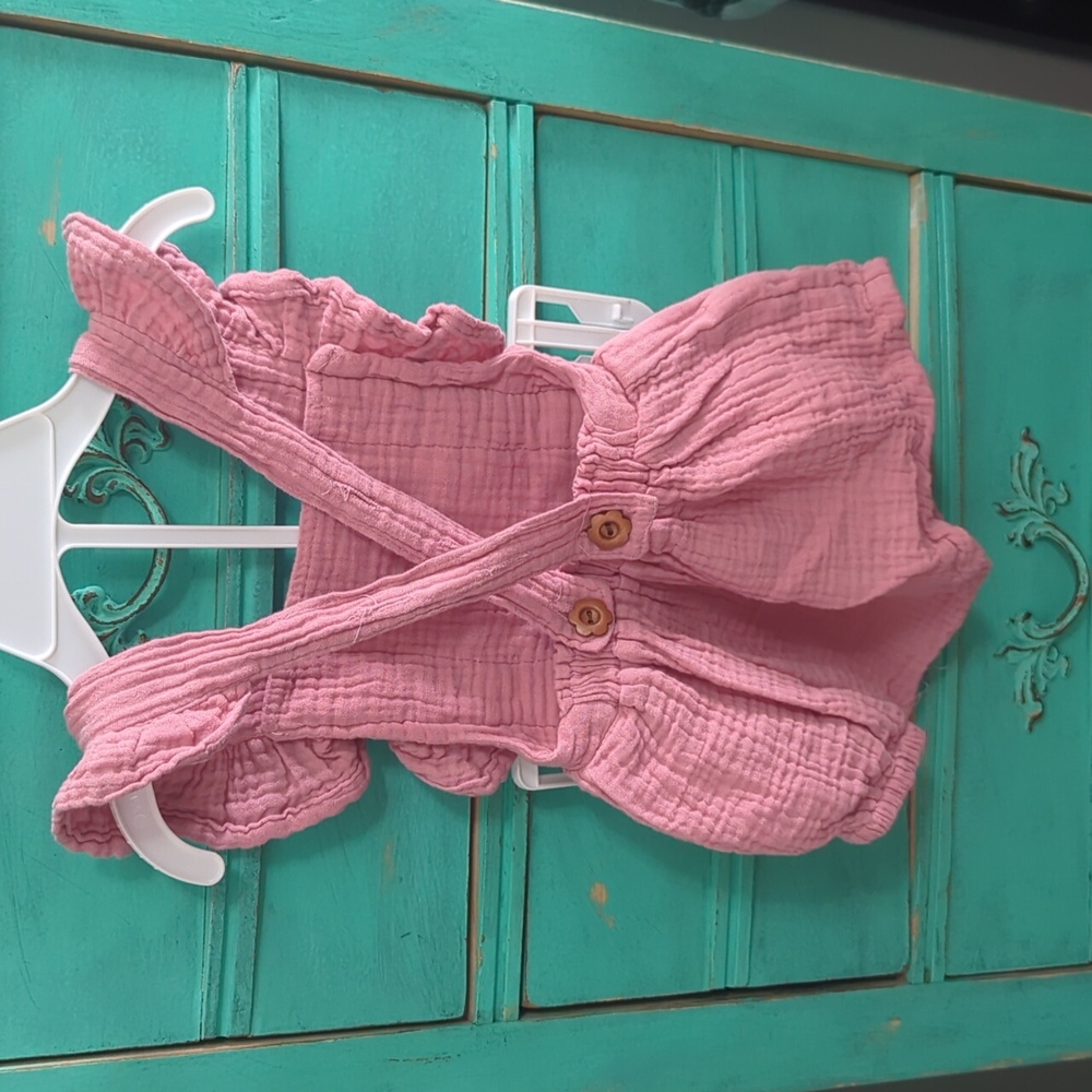 Pink Ruffled Baby Girl Romper - Picture 2 of 4